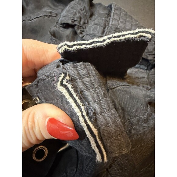 Johnny Was Pete & Greta Lightweight Cargo Pants Women’s Sz 4 Black With Belt - Picture 12 of 15